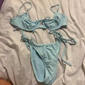 light blue bikini set